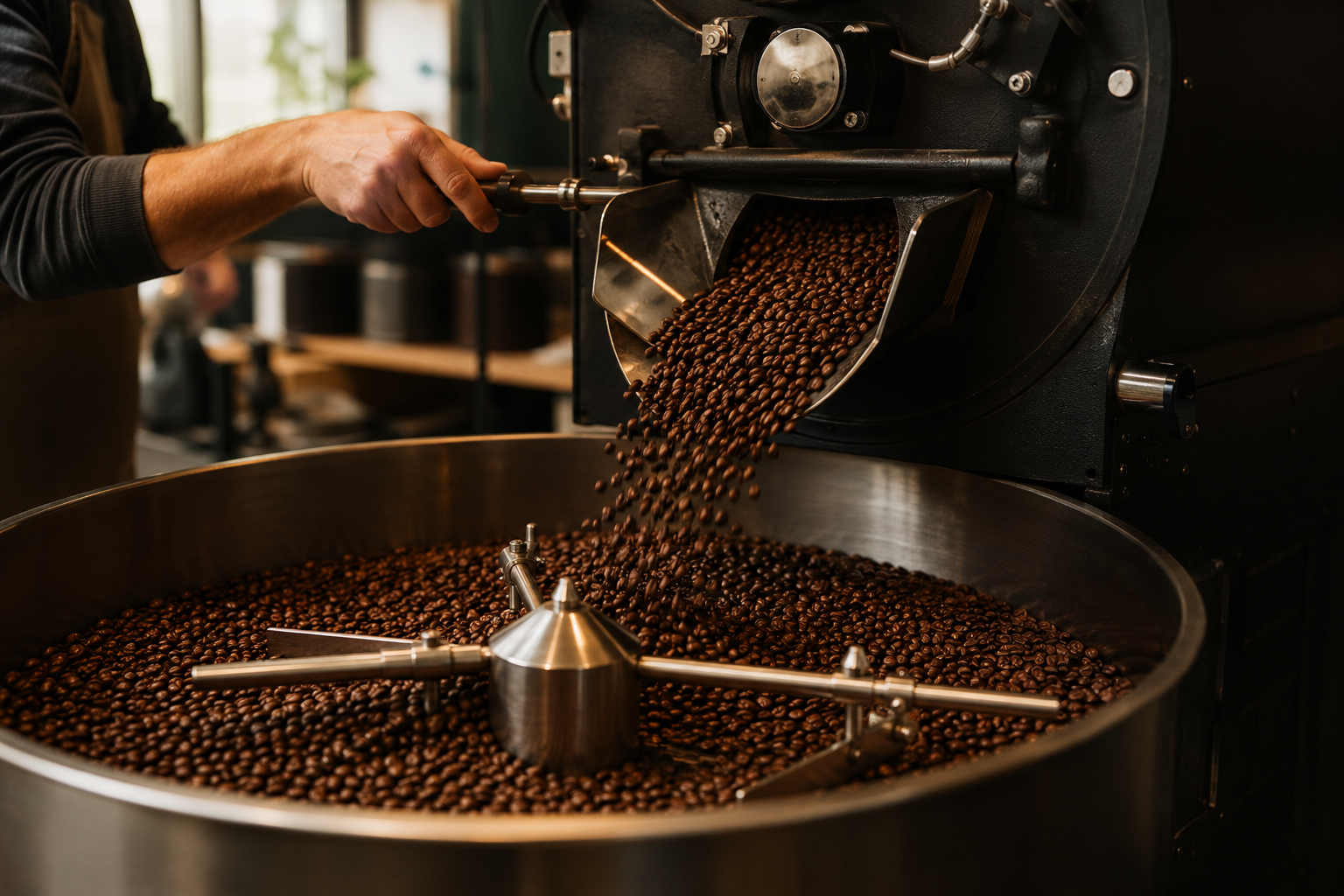 Kleinschalig branden van koffie bij Wombat Coffee